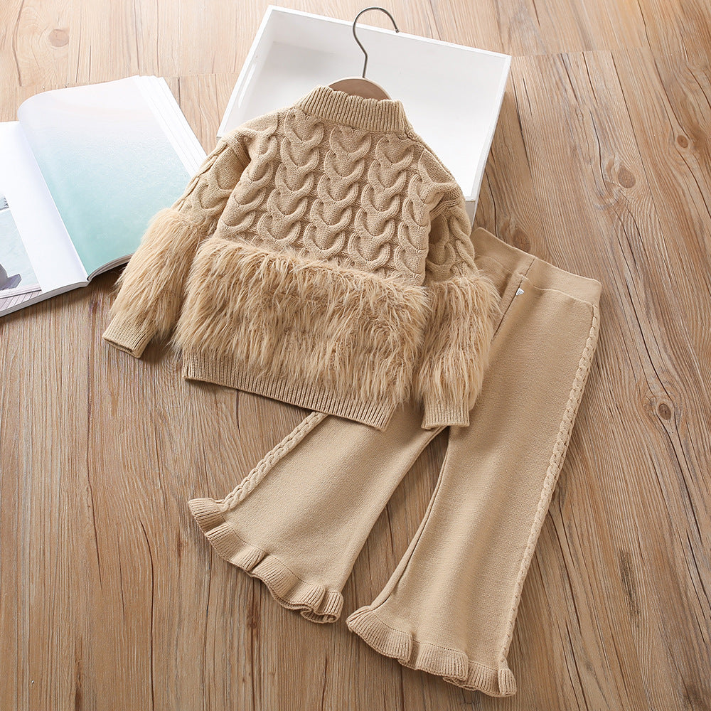 Mädchen Winter Säuglingsset Pelinhas und Palazzo