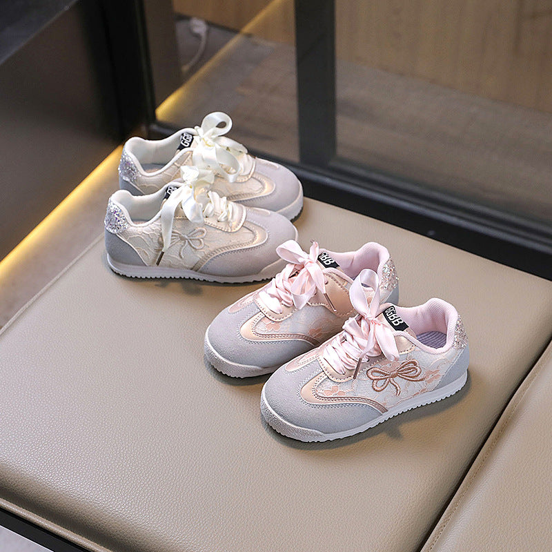Mädchen Kleinkind Tennisschuhe Pailletten Spitze