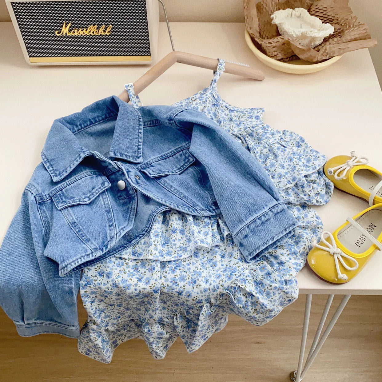 Mädchen Baby Set Jacke + Kleid