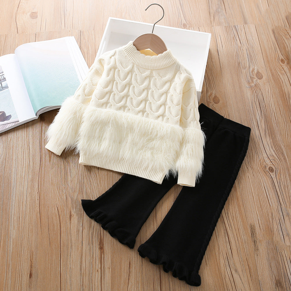 Mädchen Winter Säuglingsset Pelinhas und Palazzo