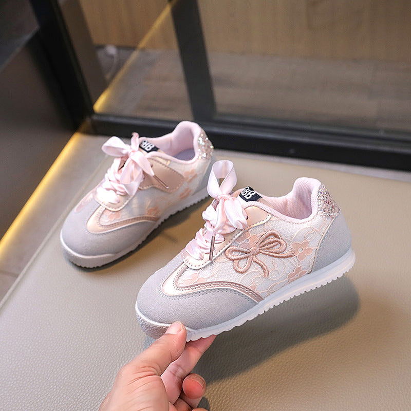 Mädchen Kleinkind Tennisschuhe Pailletten Spitze