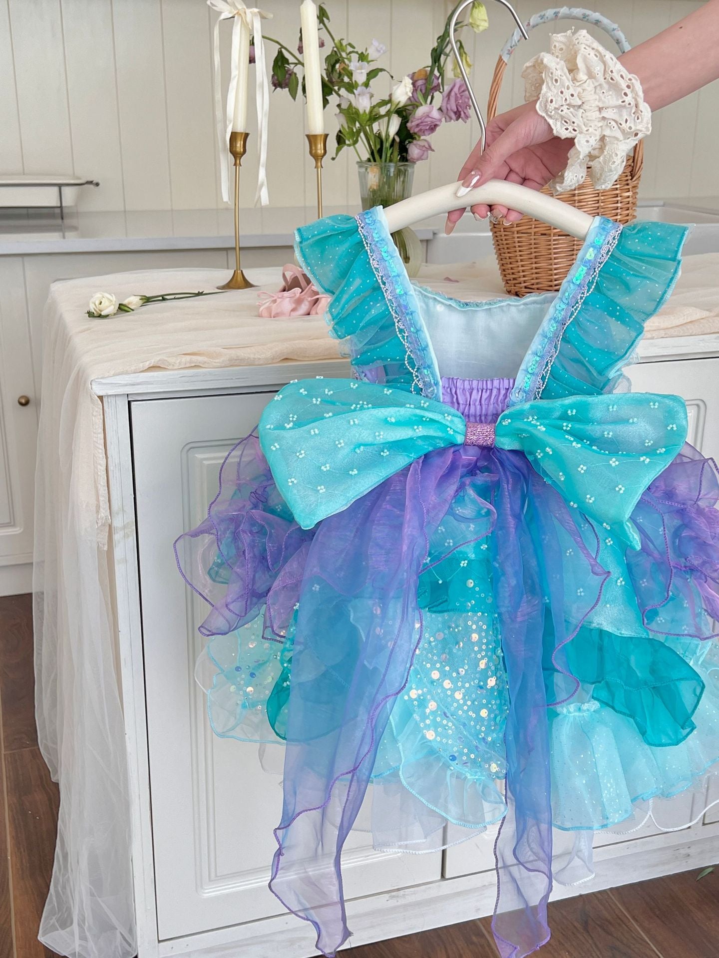 Children's Dress with Mermaid Bow