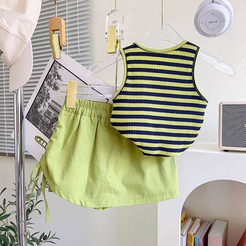 Grünes Streifen Kinderset