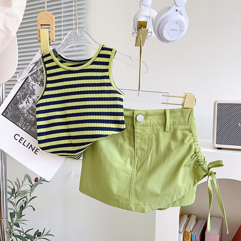Grünes Streifen Kinderset