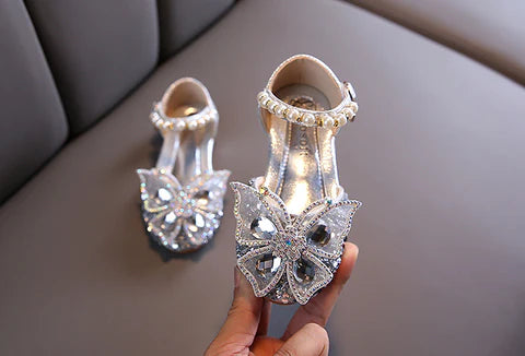 Children's Butterfly Shoes with Diamonds