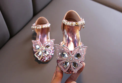 Children's Butterfly Shoes with Diamonds