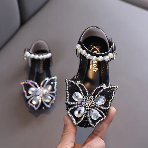 Children's Butterfly Shoes with Diamonds