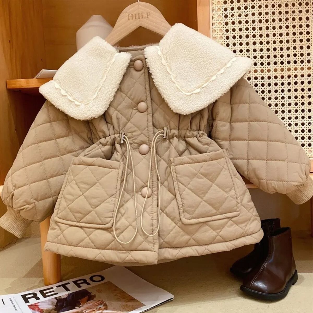 طوق معطف نسائي للأطفال من Warm