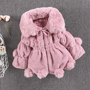 Bommel-Leder-Kinderjacke