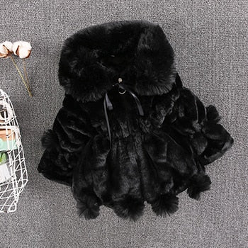 Bommel-Leder-Kinderjacke