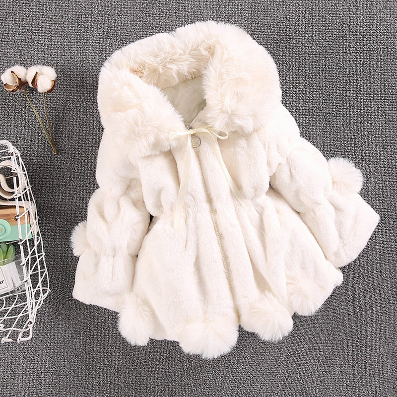 Bommel-Leder-Kinderjacke