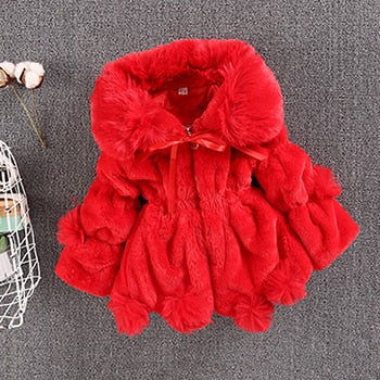 Bommel-Leder-Kinderjacke