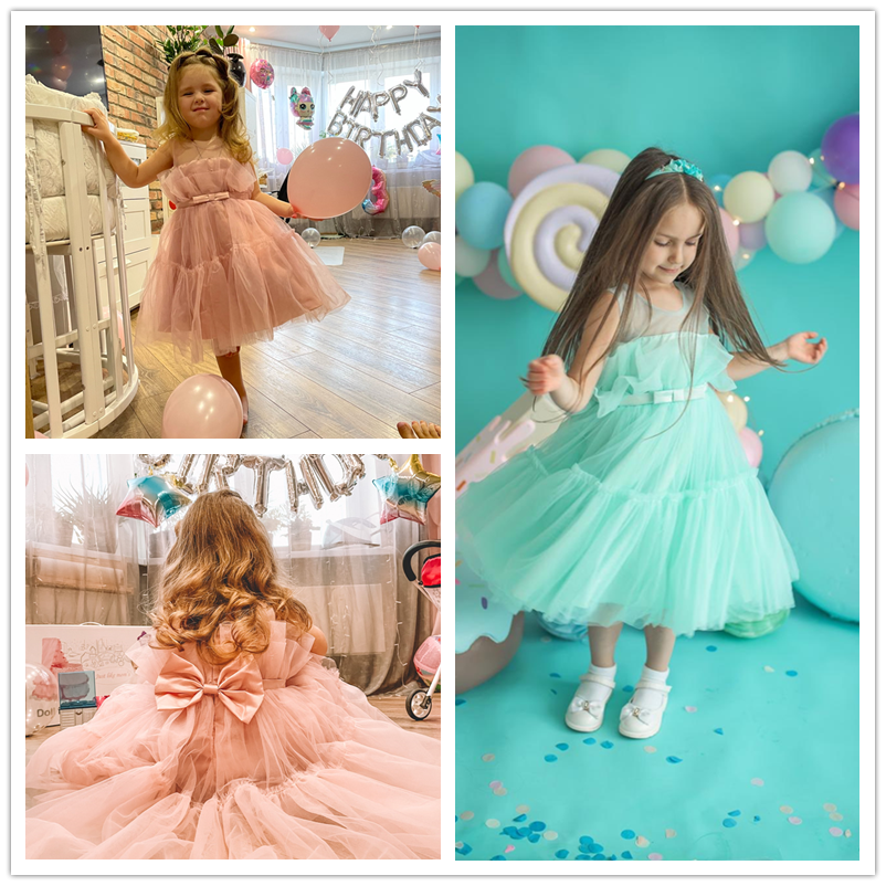 Tulle and lace Tiered Princess Dress