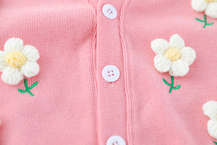 Children's shirt set with flower collar