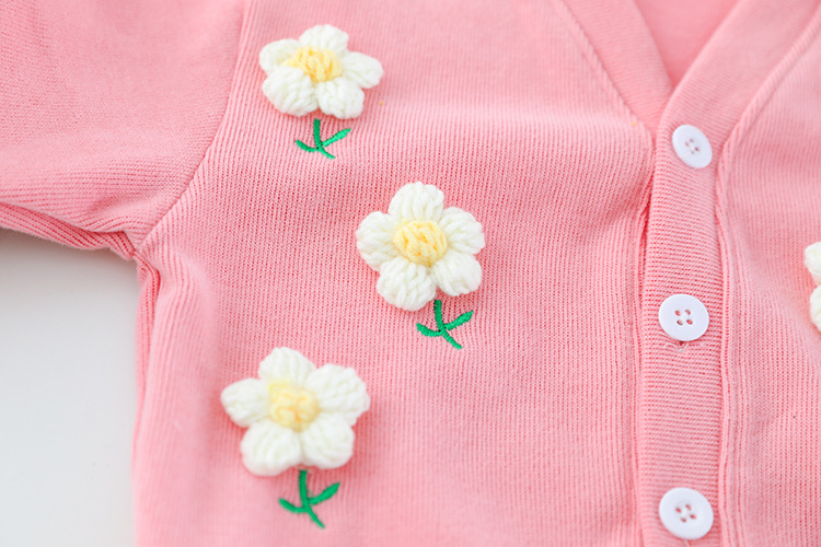 Children's shirt set with flower collar