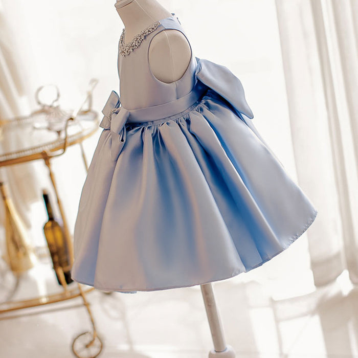 Children's Dress with Rhinestones and Bow