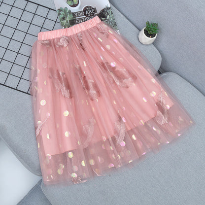 Tulle Falda With Lining