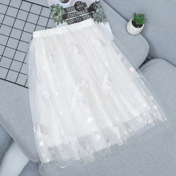 Tulle Falda With Lining