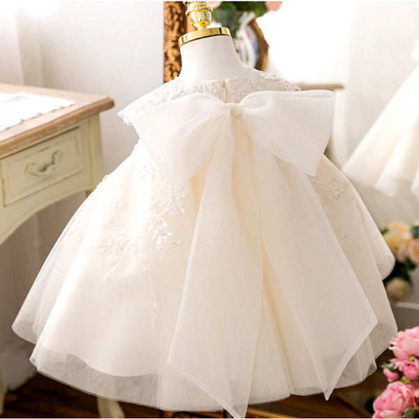 Shiny Children's Party Dress with Bow