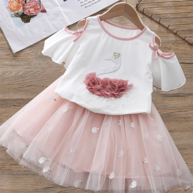 Girl's Infant Set Duckling and Tulle