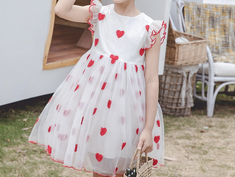 Little Hearts Tulle Children's Dress