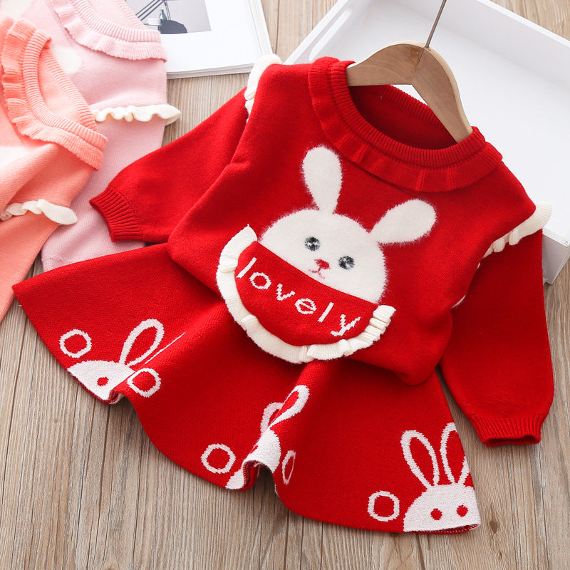 Children's Girl's Winter Bunny Set