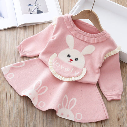 Children's Girl's Winter Bunny Set