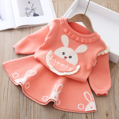 Children's Girl's Winter Bunny Set