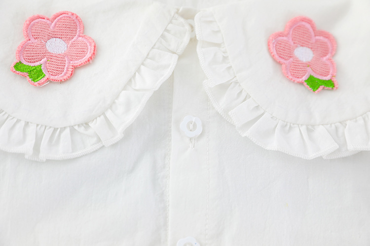 Children's shirt set with flower collar