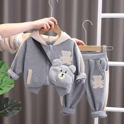 Children's set with bear bag