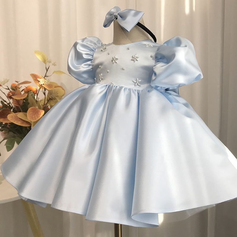 Princess Blue Pearls Children's Dress