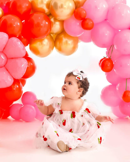 Children's Tulle Dress Cherries