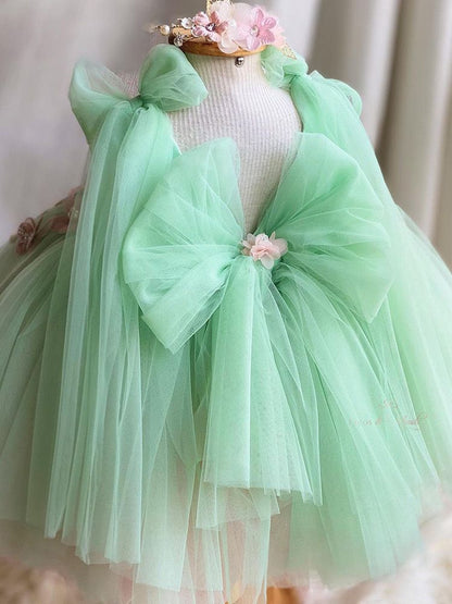 Enchanted Garden Green Children's Party Dress