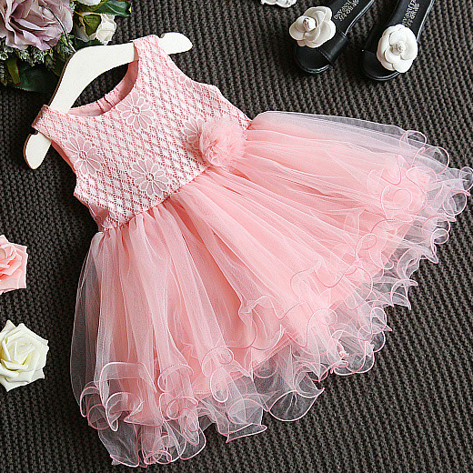 Lace Dress with Flower