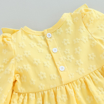 Children's yellow dress with bow