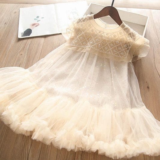 Children's Glitter Dress Ruffles