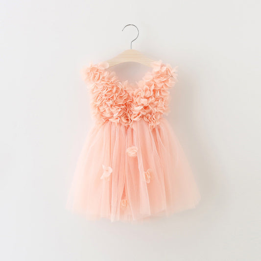 Children's Flower Tulle Dress
