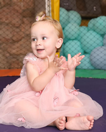 Children's tulle dress with little butterflies