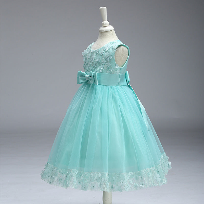 Children's Party Dress Tulle Flowers