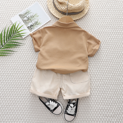 Children's set with an embroidered rabbit in the pocket