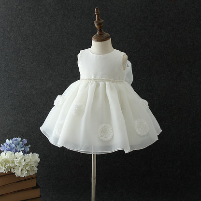 Pearls Lace Children's Party Dress