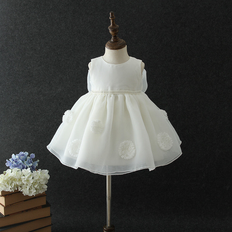 Pearls Lace Children's Party Dress