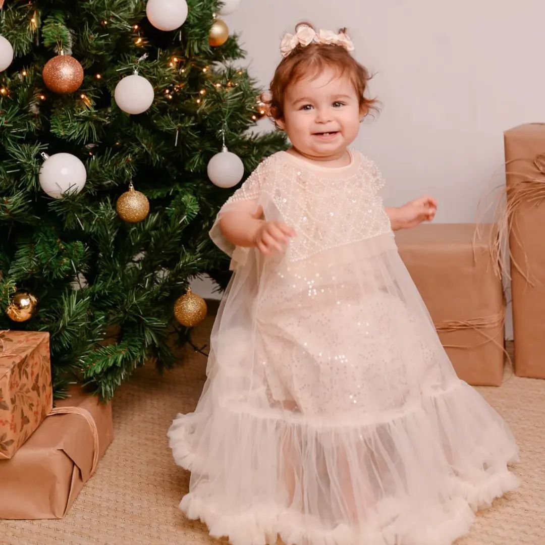 Children's Glitter Dress Ruffles