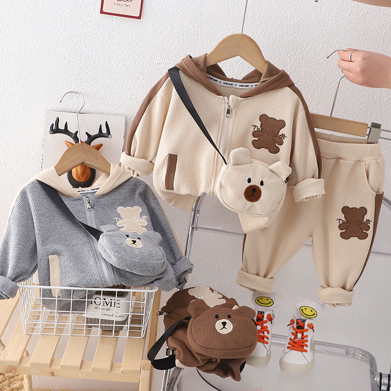 Children's set with bear bag