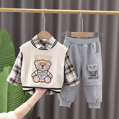 Children's set with bear vest