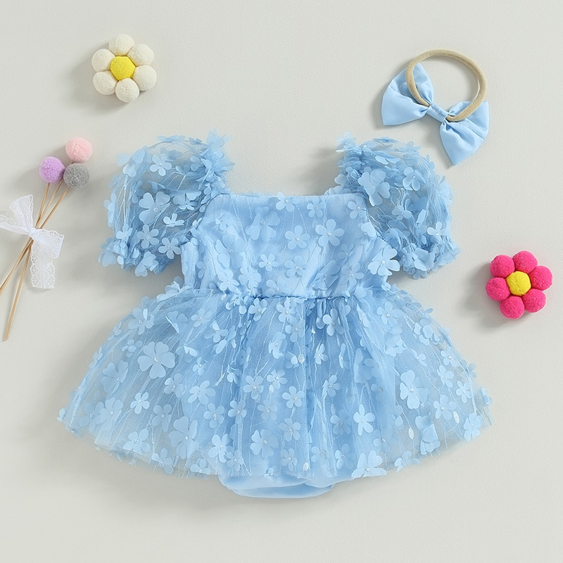 Children's flower dress + headband