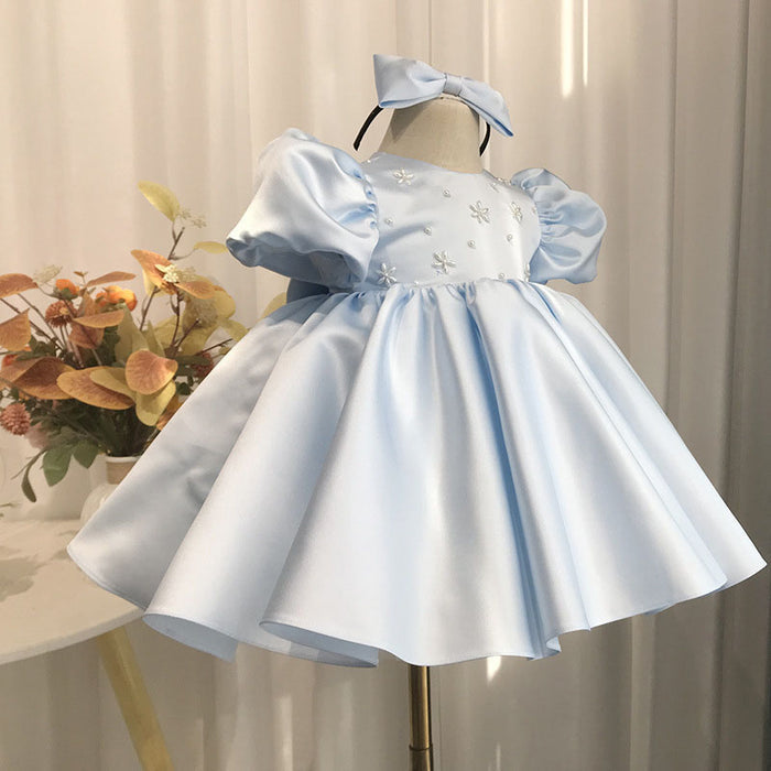 Princess Blue Pearls Children's Dress