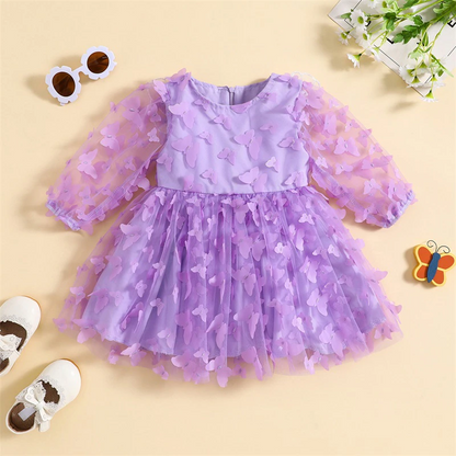 Butterfly long sleeve Baby Dress