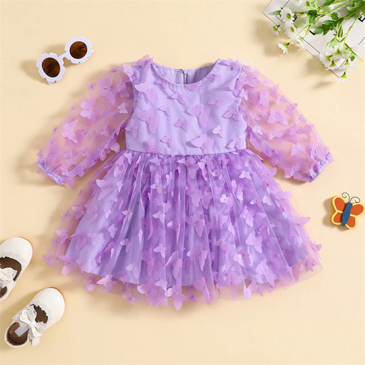 Butterfly long sleeve Baby Dress