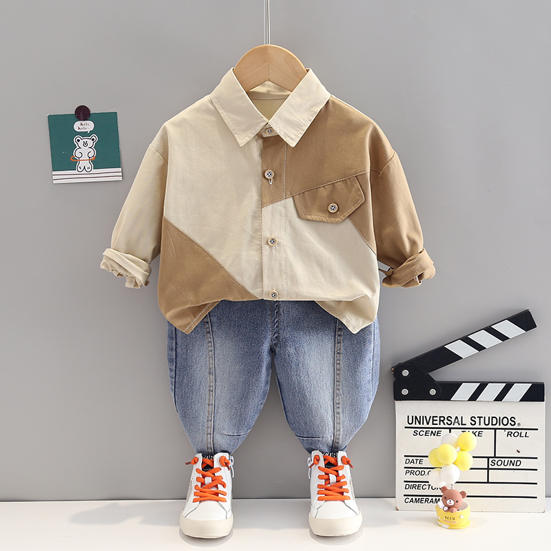 Kids shirt set with pocket